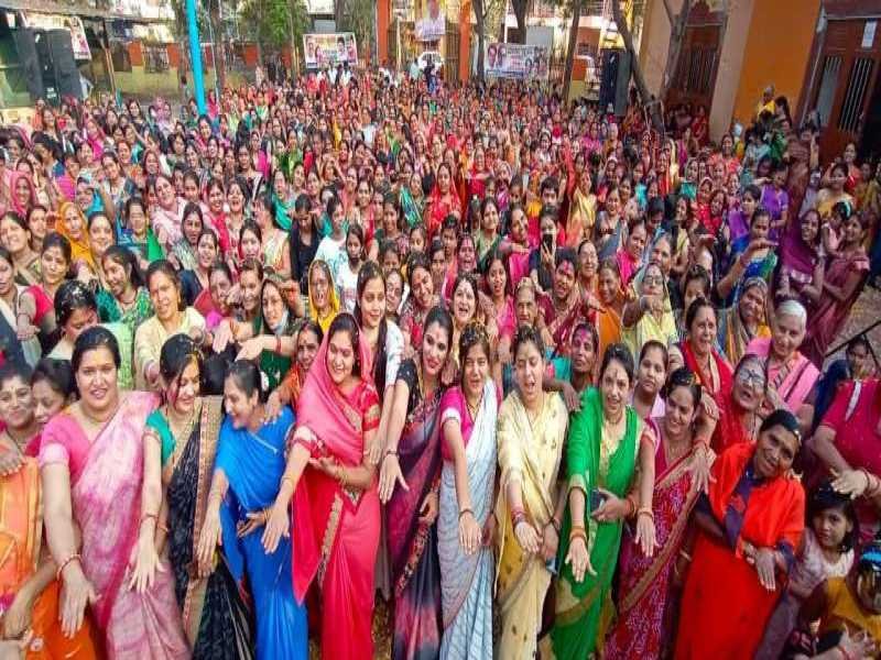 अंतराष्ट्रीय महिला दिवस का हुआ संगमनगर में महासंगम : संस्था सृजन के आयोजन में मातृशक्ति खूब धूम से नाची