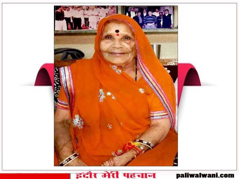 शोक संदेश : पालीवाल समाज मेवाड़ की वरिष्ठ मातृशक्ति श्रीमती कस्तूरी बाई पालीवाल का निधन, अंतिम यात्रा कल