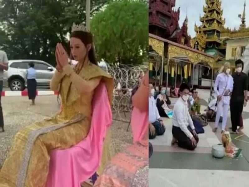 सेक्स डॉल लेकर मंदिर पहुंच गया शख्स, सरेआम करने लगा ऐसी हरकत, नजारा देख भड़के लोग, Video Viral