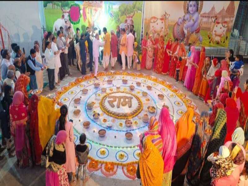 Amet update : गोमाता ने आरोगा अन्नकूट प्रसाद श्री जयसिंह श्याम गोशाला में लाभ पंचमी के अवसर पर विशाल अन्नकूट महोत्सव